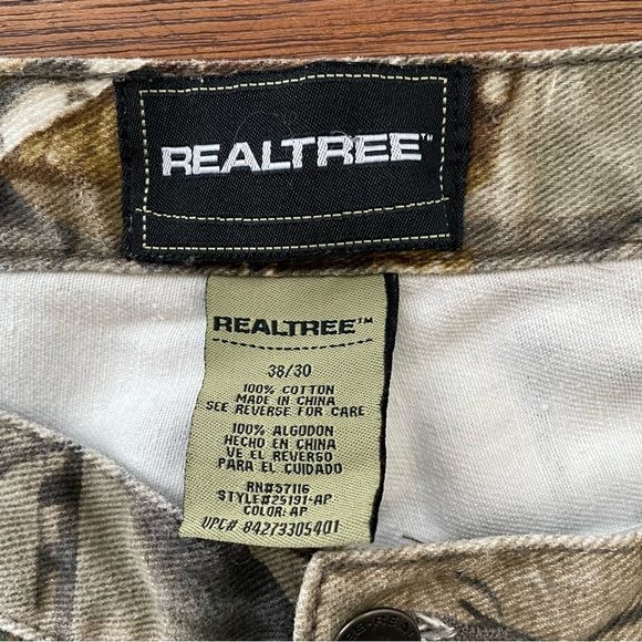 RealTree Men's 38x30 Pants Camo Hunting Double Knee  100% Cotton Heavy Duty - Picture 5 of 5
